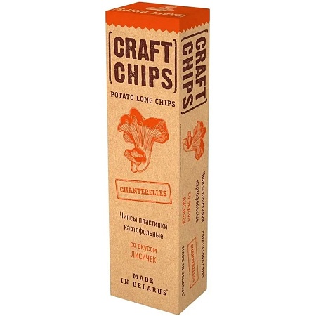 Чипсы ОНЕГА CRAFT CHIPS пластинки из картофеля со вкусом лисичек 90г 