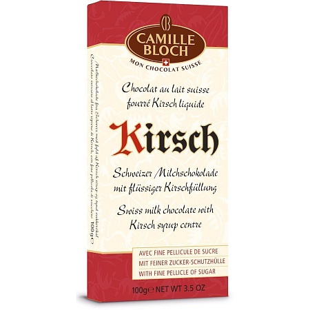Шоколад CAMILLE BLOCH Kirsch Молочный с вишневым ликером 100г 
