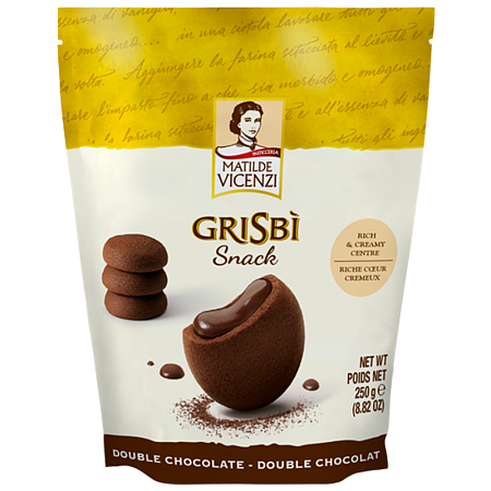 Печенье GRISBI с начинкой из шоколадного крема 250г 