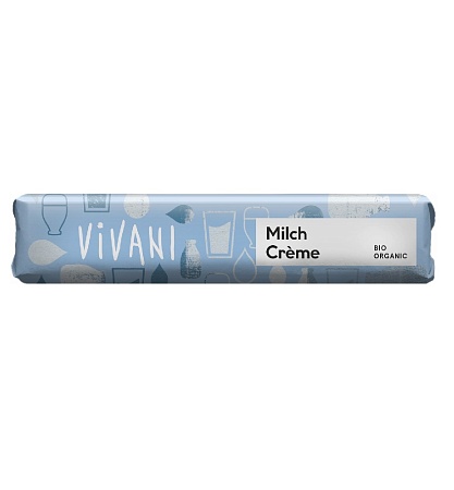 Батончик VIVANI Organic молочный с молочной начинкой 40г 