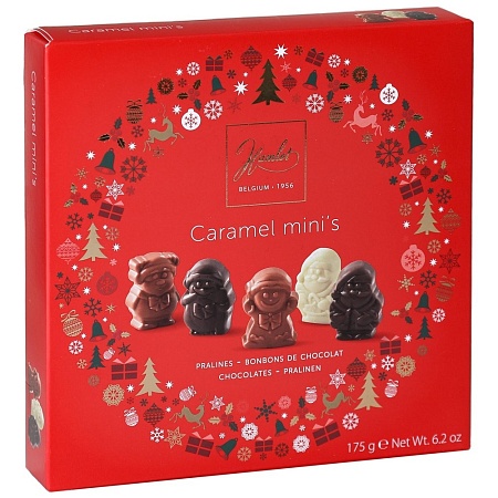 Конфеты HAMLET ассорти рождественских шоколадных фигурок CARAMEL MINI'S 175г 
