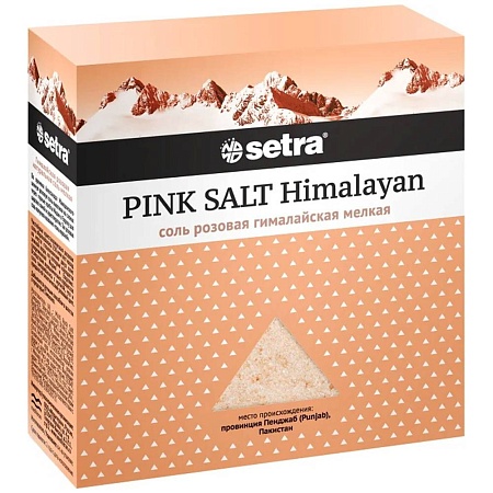 Соль SETRA розовая гималайская мелкая 500г 