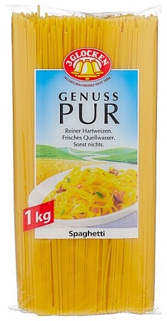 Макароны 3 GLOCKEN Genuss Pur Спагетти Spagetti 1000г 
