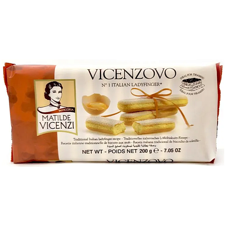Палочки VICENZI BISCOTTI Vicenzovo с сахарной помадкой 200г 