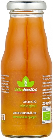 Сок BIOITALIA Апельсиновый 200мл 