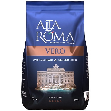 Кофе ALTA ROMA Vero молотый 40% арабика / 60% робуста 100г 