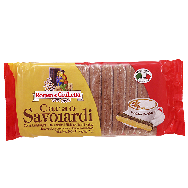 Печенье Romeo e Giulietta двухцветное Савоярди "Какао и ваниль" для приготовления тирамису 200г