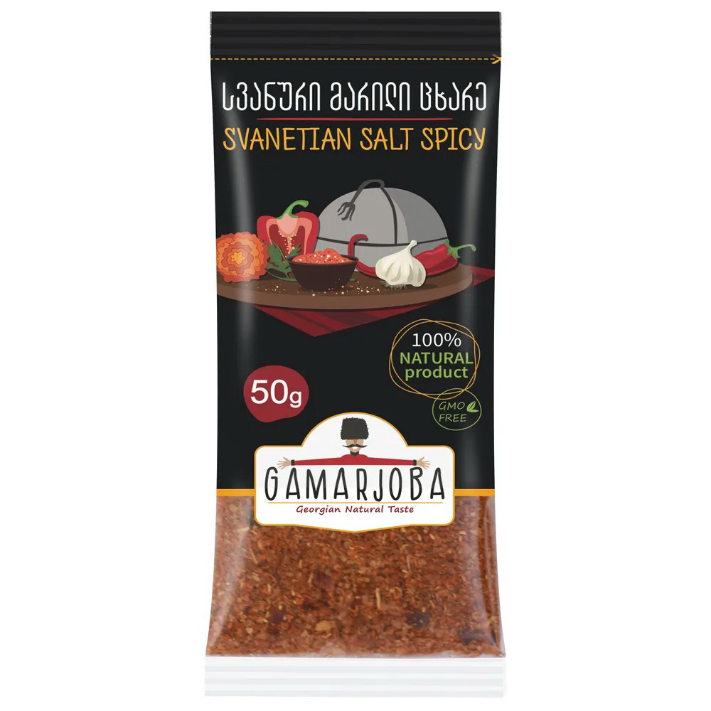 Соль GAMARJOBA Сванская острая (красная) 50гр