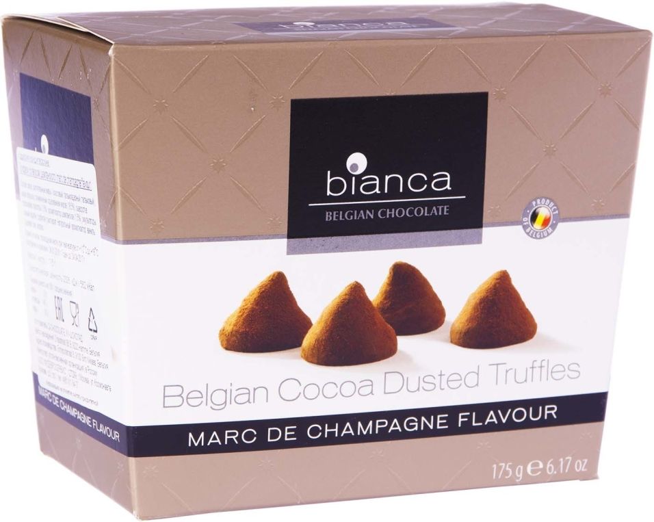Трюфели BIANCA со вкусом шампанского (marc de champagne flavour) 175г
