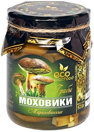 Грибы ECOFOOD Моховики маринованные 520г 