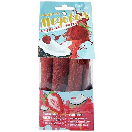 Пастила PastiLab Медовая Клубничная с кокосом 70г 
