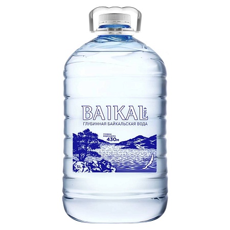 Вода BAIKAL (байкальская глубинная 430м) минеральная негазированная 5л 