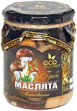 Грибы ECOFOOD Маслята маринованные 520г 