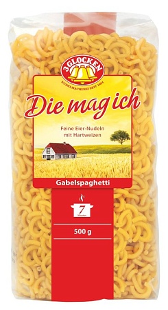 Макароны 3 GLOCKEN Die mag ich Мелкие рожки Gabelspagetti 500г 