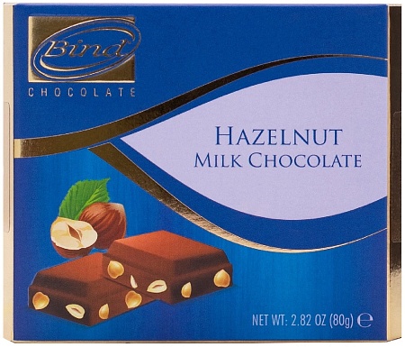 Шоколад BIND Молочный с фундуком 80г 
