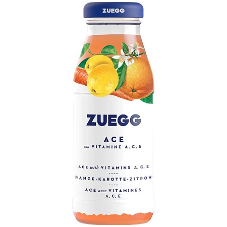 Напиток ZUEGG Bar ACE сокосодержащий - Апельсин-морковь-лимон с витаминами A, C, E 200мл 