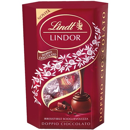 Конфеты LINDT LINDOR Двойной шоколад 200г 