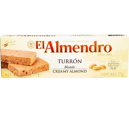 Туррон El ALMENDRO Creamy Миндальный сливочный 75г 