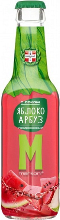 Напиток MARKONI Яблоко-Арбуз газированный 250мл 