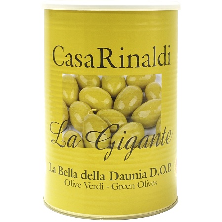 Оливки CASA RINALDI изумрудные гигантские Bella di Cerignola c косточкой 4.25кг 