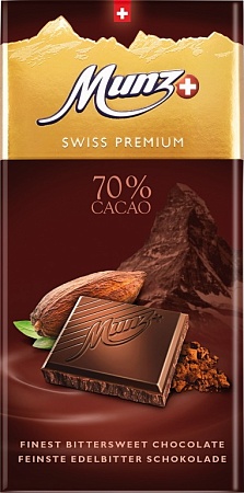Шоколад MUNZ Горький 70% какао 100г 