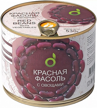 Фасоль ECOFOOD Красная с овощами 530г 