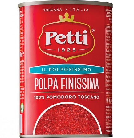 Соус PETTI Натуральный томатный для пиццы Полпа Финиссима 400г 