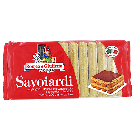 Печенье Romeo e Giulietta сахарное Савоярди для приготовления тирамису 200г 