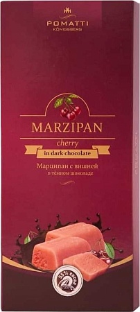 Конфеты POMATTI Марципан с вишней в темном шоколаде 85г 