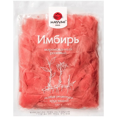 Имбирь MAYUMI маринованный розовый 140г 