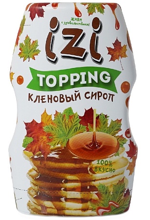 Топпинг IZI Кленовый сироп с удобным силиконовым дозатором 280г 