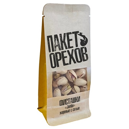 Фисташки ПАКЕТ ОРЕХОВ Jumbo жареные с солью 100г 