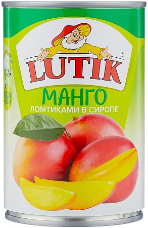 Манго LUTIK ломтиками в сиропе 425мл 