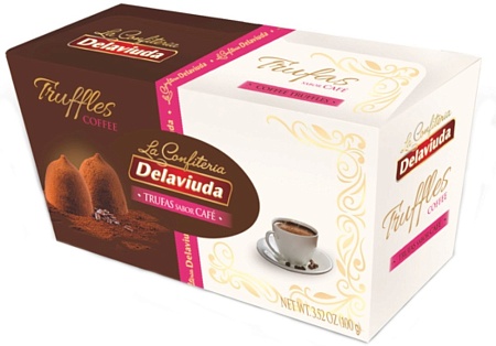 Трюфели DELAVIUDA с какао со вкусом кофе 100г 