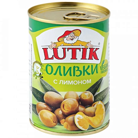 Оливки LUTIK с лимоном 280мл 
