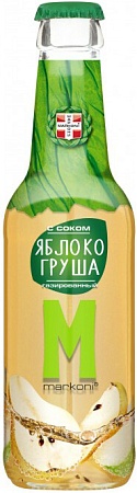 Напиток MARKONI Яблоко-Груша газированный 250мл 