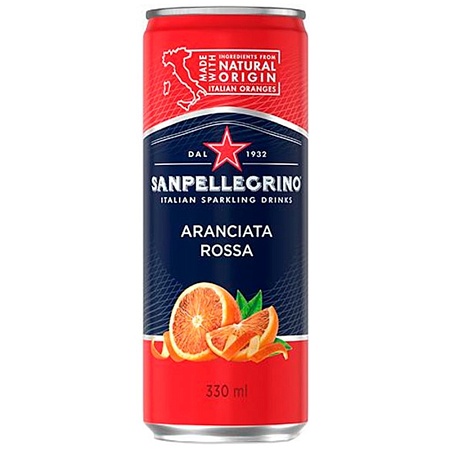 Напиток SAN PELLEGRINO газированный Aranciata Rossa / Красный апельсин 330мл 