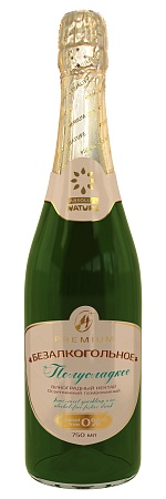 Шампанское ABSOLUTE NATURE безалкогольное Полусладкое 750мл 