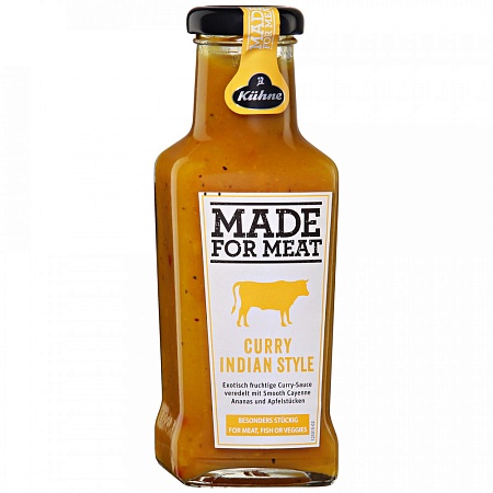 Соус KUHNE Made for Meat с индийским карри и экзотическими фруктами 235мл 