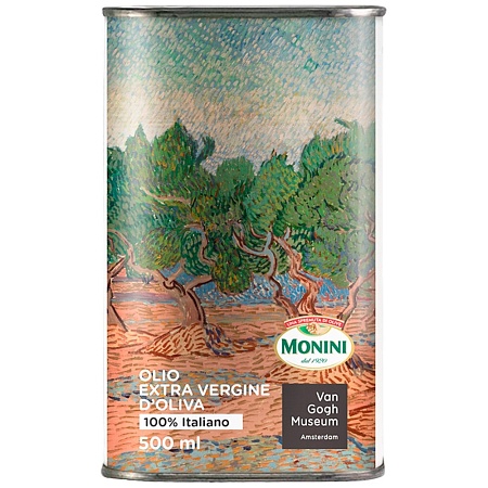 Масло MONINI Van Gogh collection olive trees (Деревья) оливковое E.V. нерафинированное 500мл 
