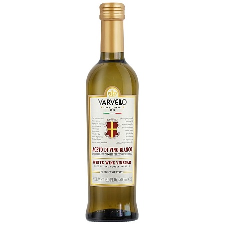 Уксус VARVELLO винный белый на основе вина Пино Гриджо 6,5% 500мл 