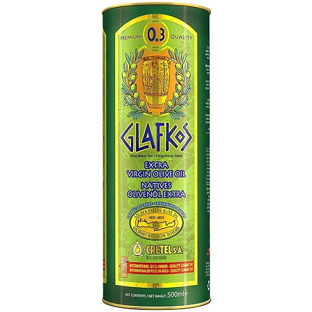 Масло оливковое GLAFKOS EVOO AC 0,3 кр. 500мл 