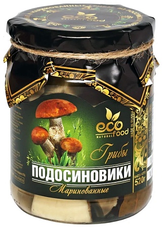 Грибы ECOFOOD Подосиновики маринованные 520г 