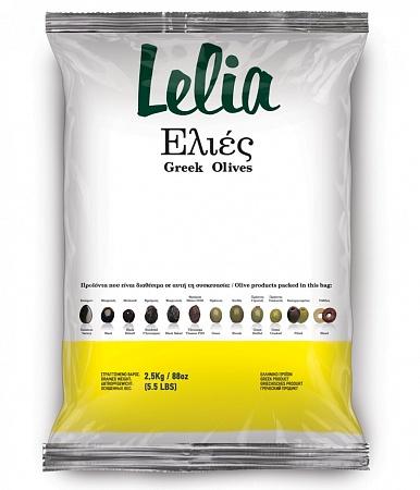 Оливки LELIA с косточкой сушеные в оливковом масле Фурнистес 2.58кг 