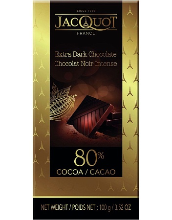 Шоколад JACQUOT Горький 80% какао 100г 