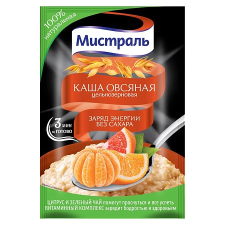 Каша МИСТРАЛЬ овсяная &quot;Заряд энергии&quot; 40г 