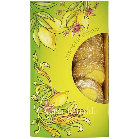 Печенье CASA RINALDI Лимони с лимонным кремом 200г 