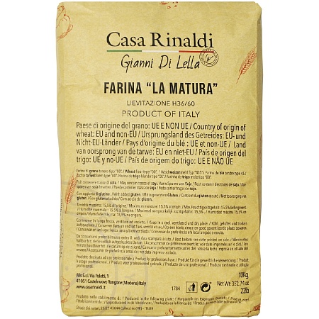 Мука CASA RINALDI пшеничная из мягких сортов пшеницы типа 00 FARINA LA MATURA/H36/60 10кг 