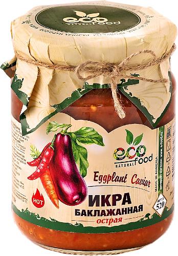 Икра ECOFOOD баклажанная острая 520г Икра ECOFOOD баклажанная острая 520г
