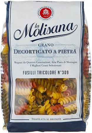 Макароны LA MOLISANA № 309 Триколоре с добавлением томата и шпината 500г 